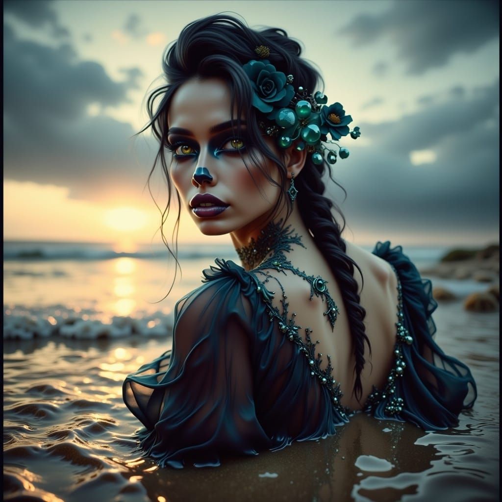 Macabre Magic on a Dark Beach