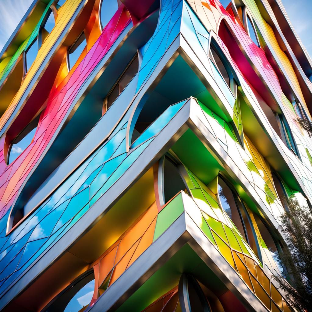 Dr. Seuss House: Colorful Geometric Design