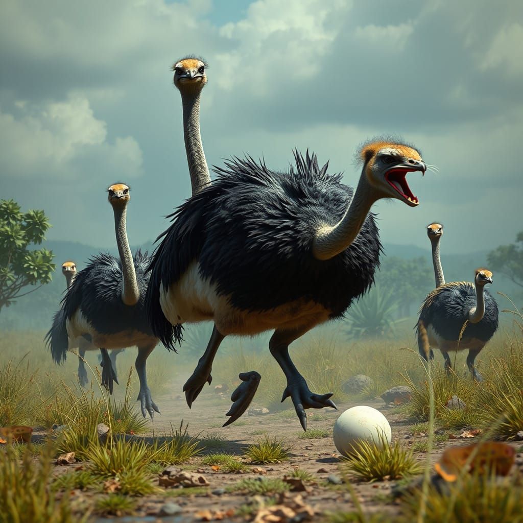 Epic Tiger Chase in Vibrant Fantasy Landscape