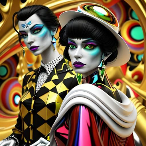 Vivid Photorealistic CGI Render in Psychedelic Style