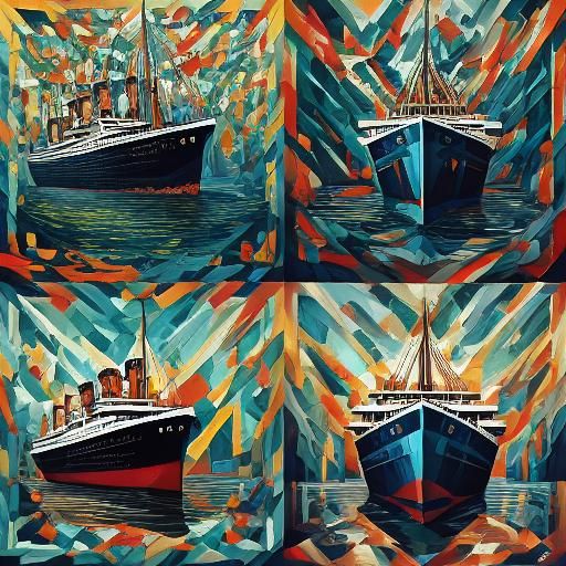 Ethereal Ship Sailing Through Celestial Clouds