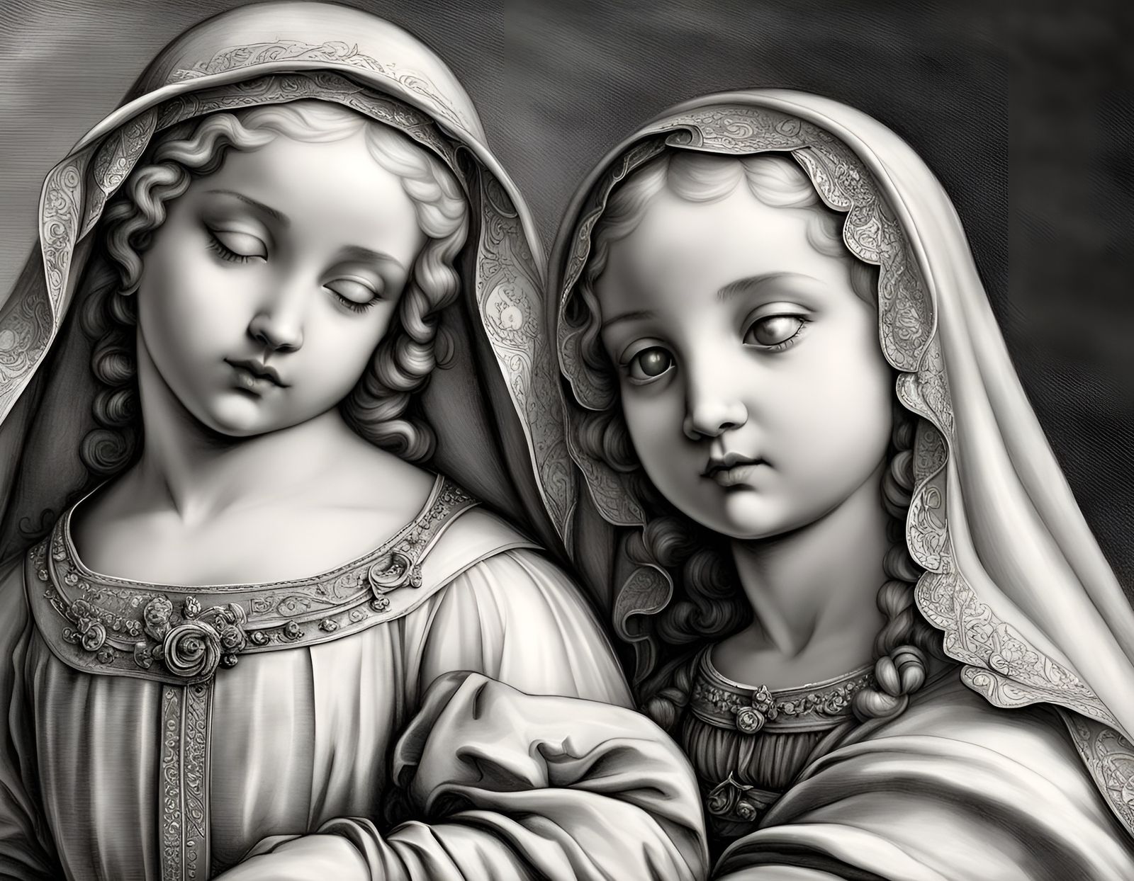 Madonna della Rosa: A Raphael-Inspired Portrait