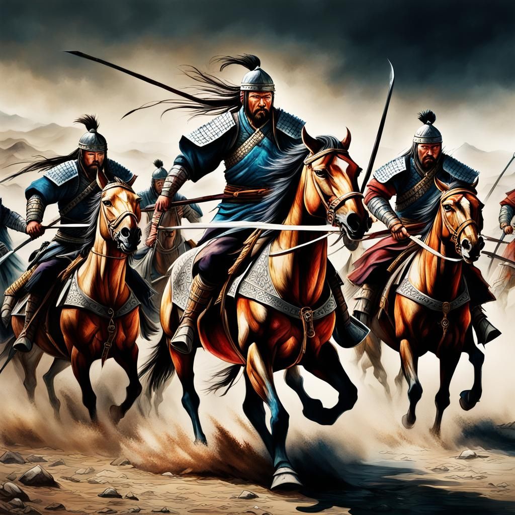 Mongol horsemen
