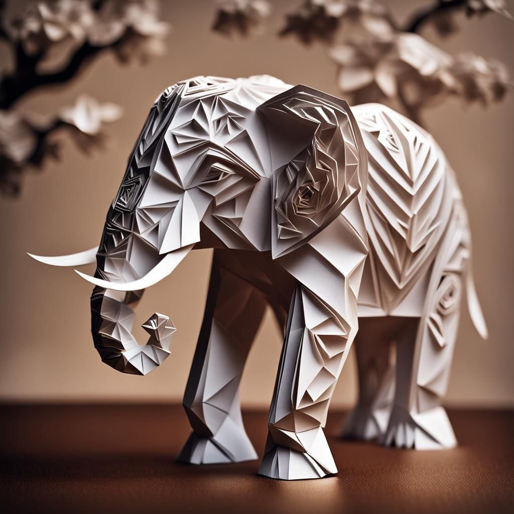 Craft paper elephant