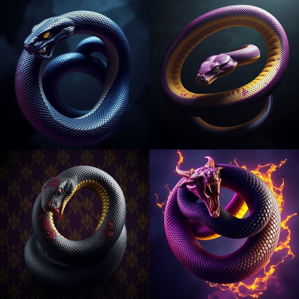 Venomous Serpent Emerges from Number 8 Form