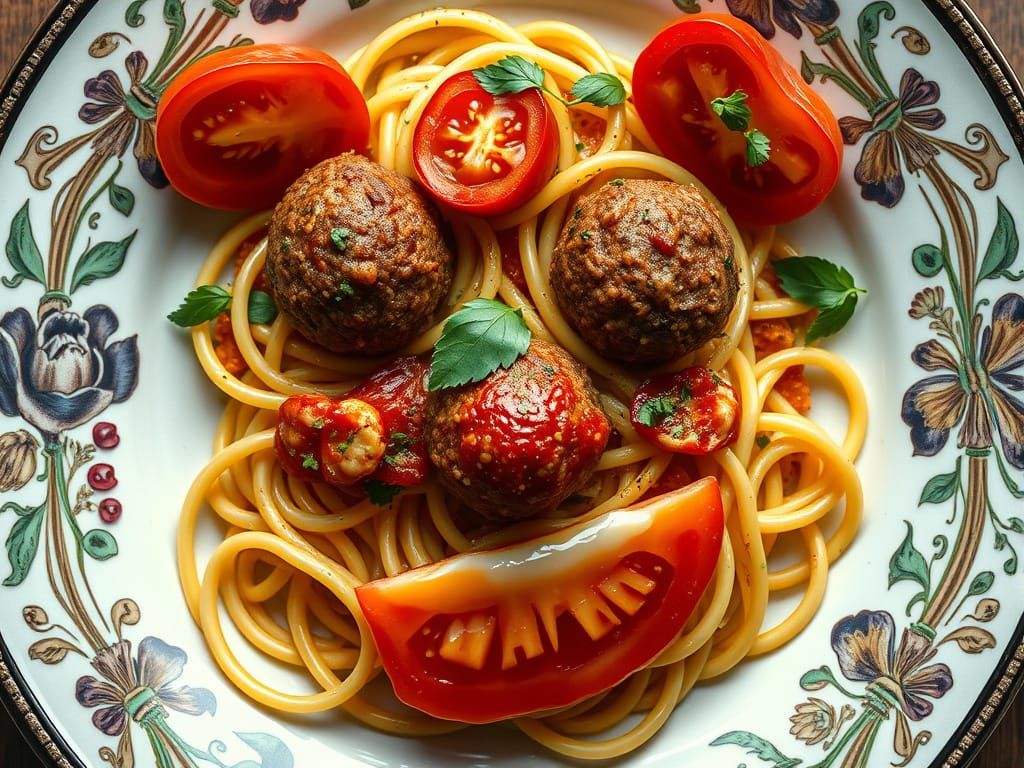 Pasta Portrait: A Delicious Masterpiece