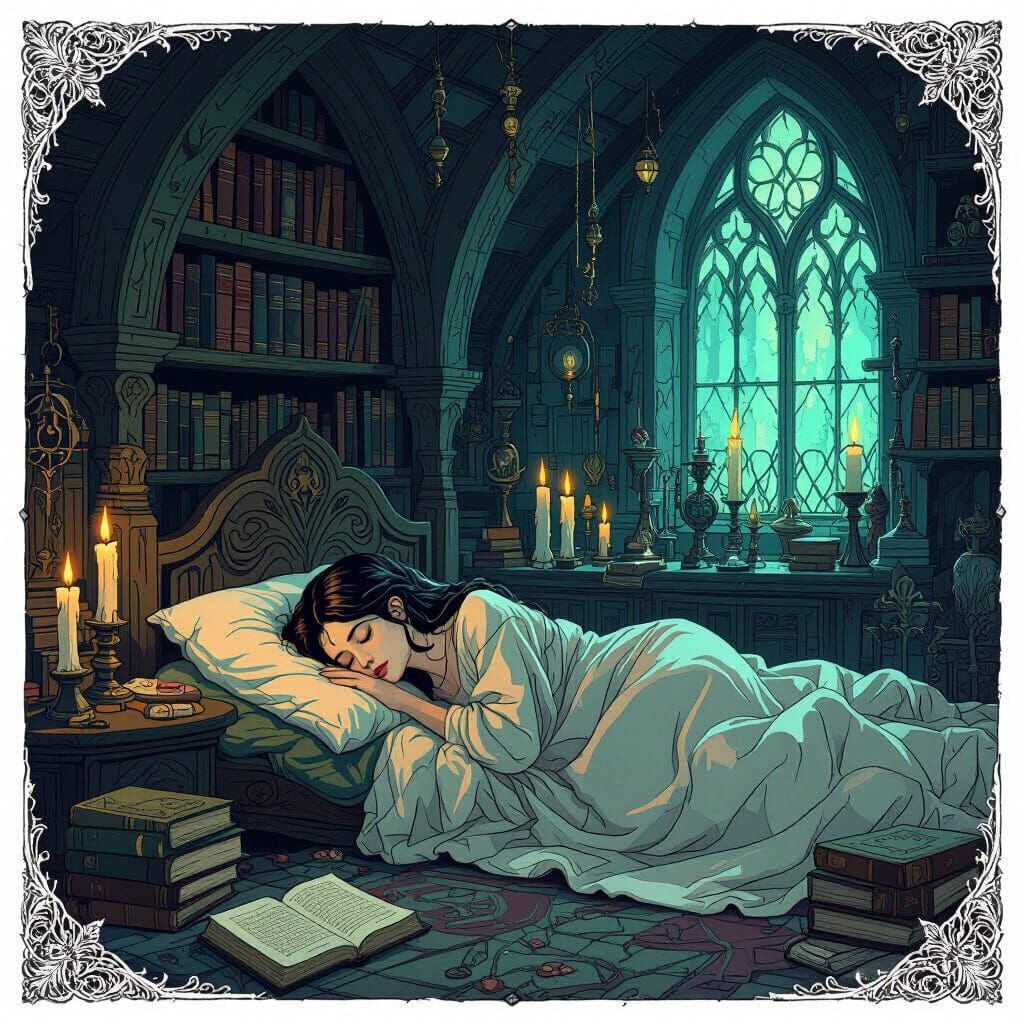 Mystical Witch's House Dreamscape, Fantasy Art