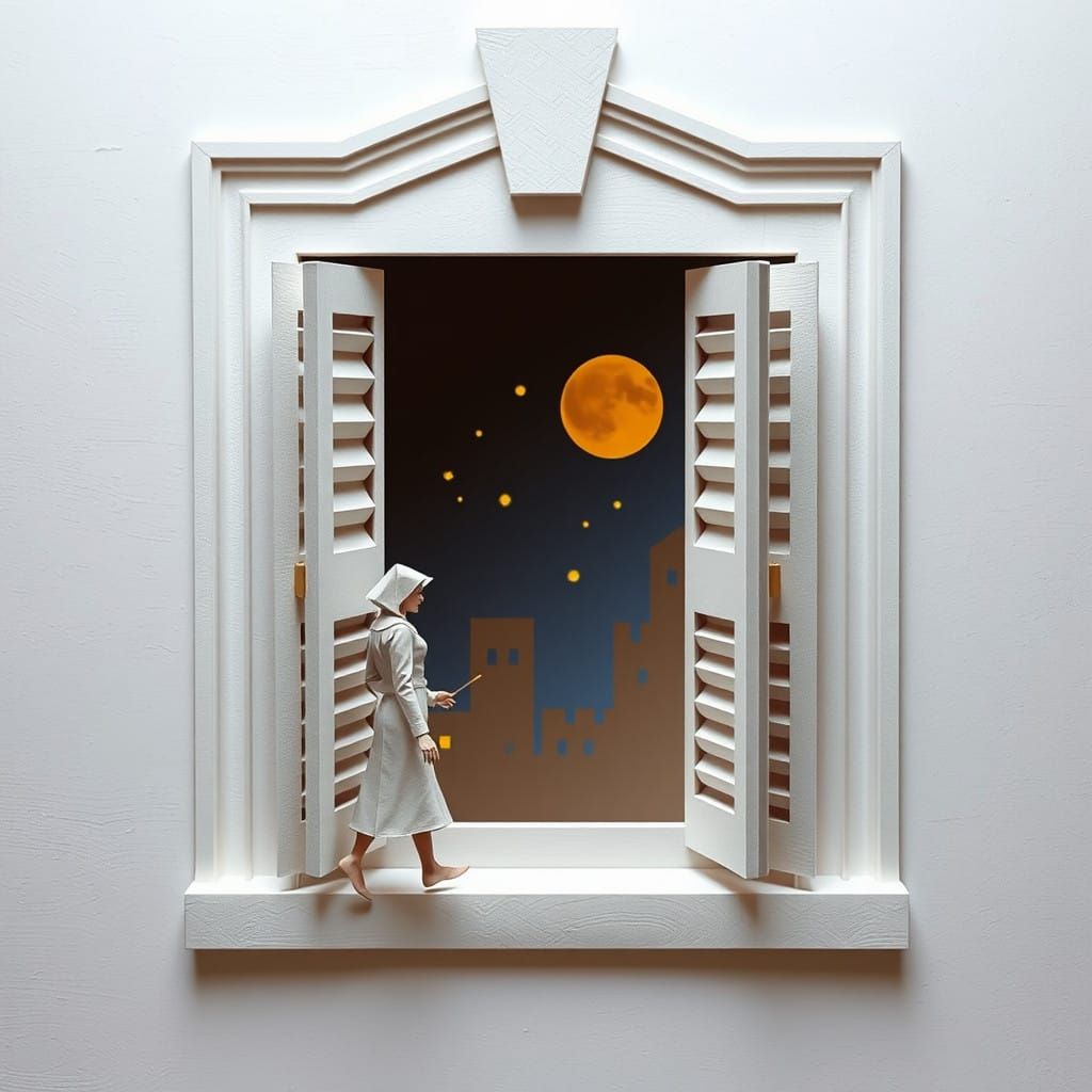 Origami Papercraft Sculpture in 8K Resolution