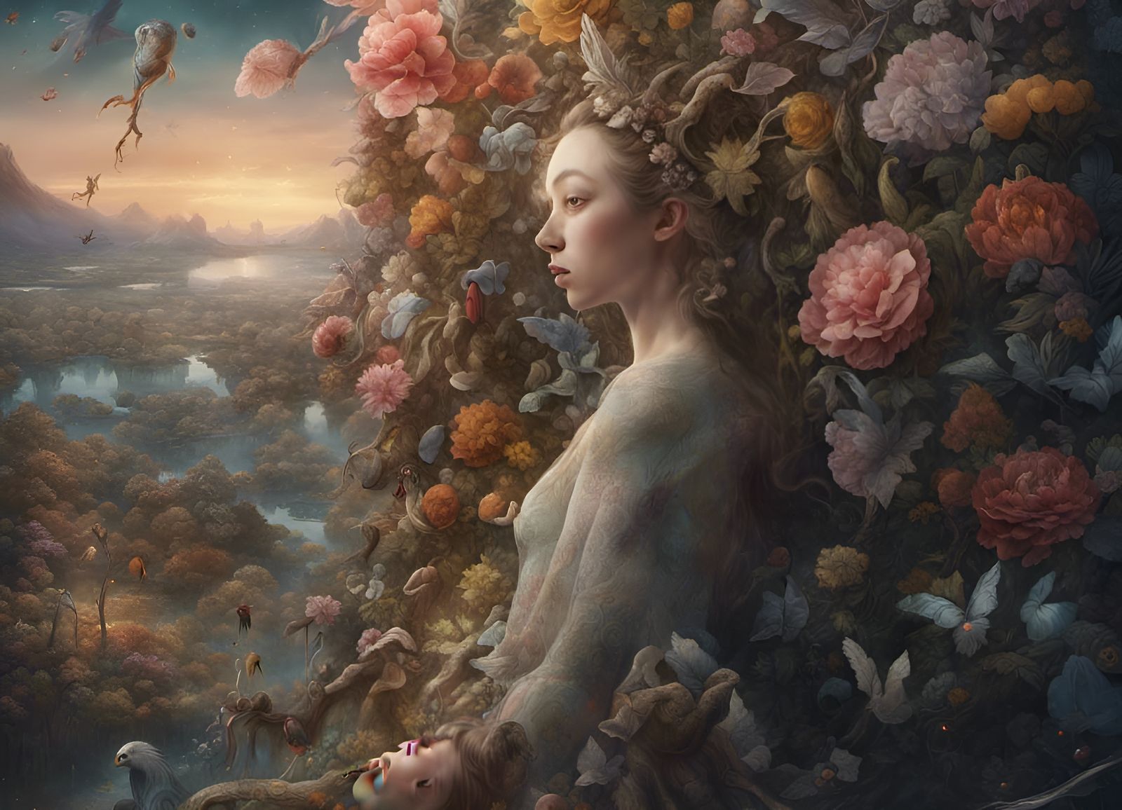 Surreal Seeping Influence: Digital Art in the Style of Bosch