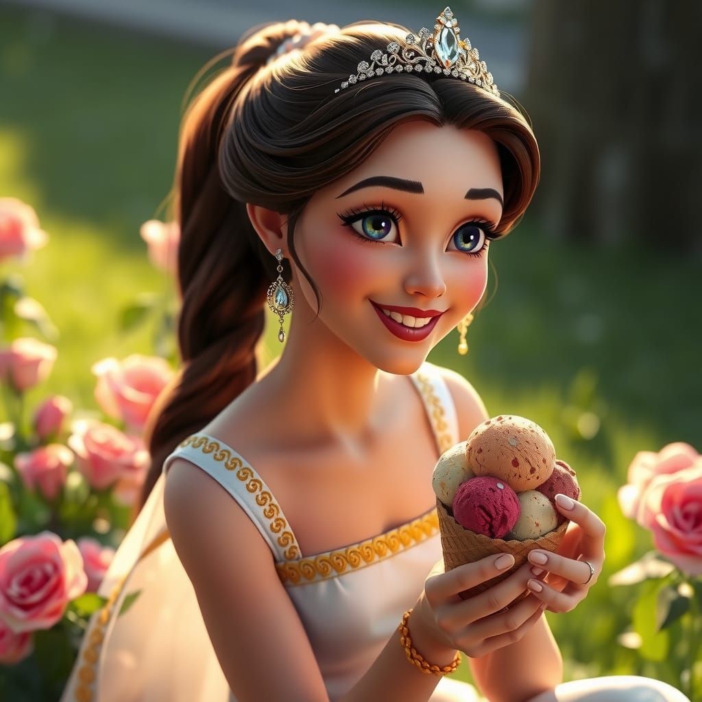 Princess Megara Portrait in Art Nouveau Style