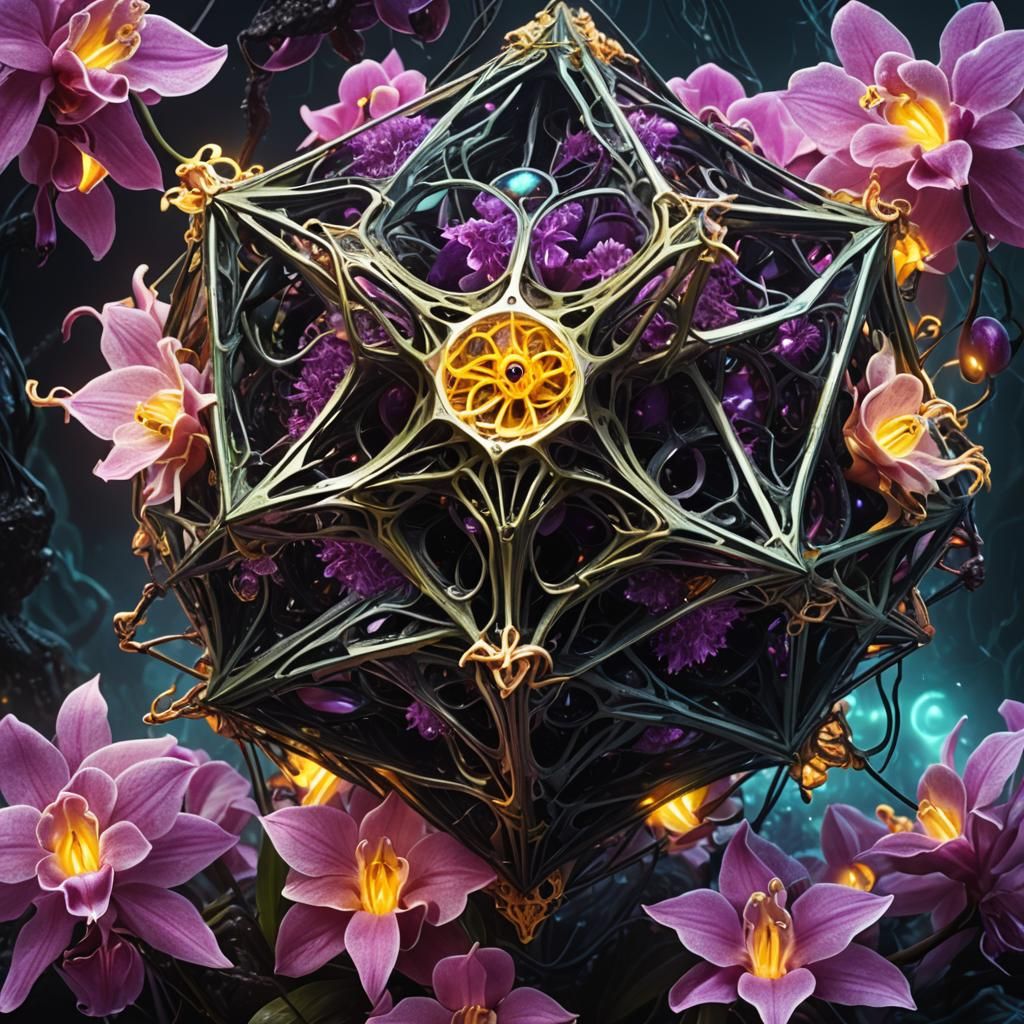 Surreal Icosahedron Entity Radiating Quark Energy