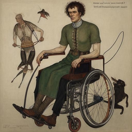 Athletes Without Barriers in Expressionist Grotesque Style