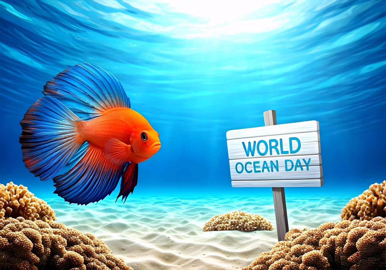 Exotic Beta Fish Celebrates World Ocean Day