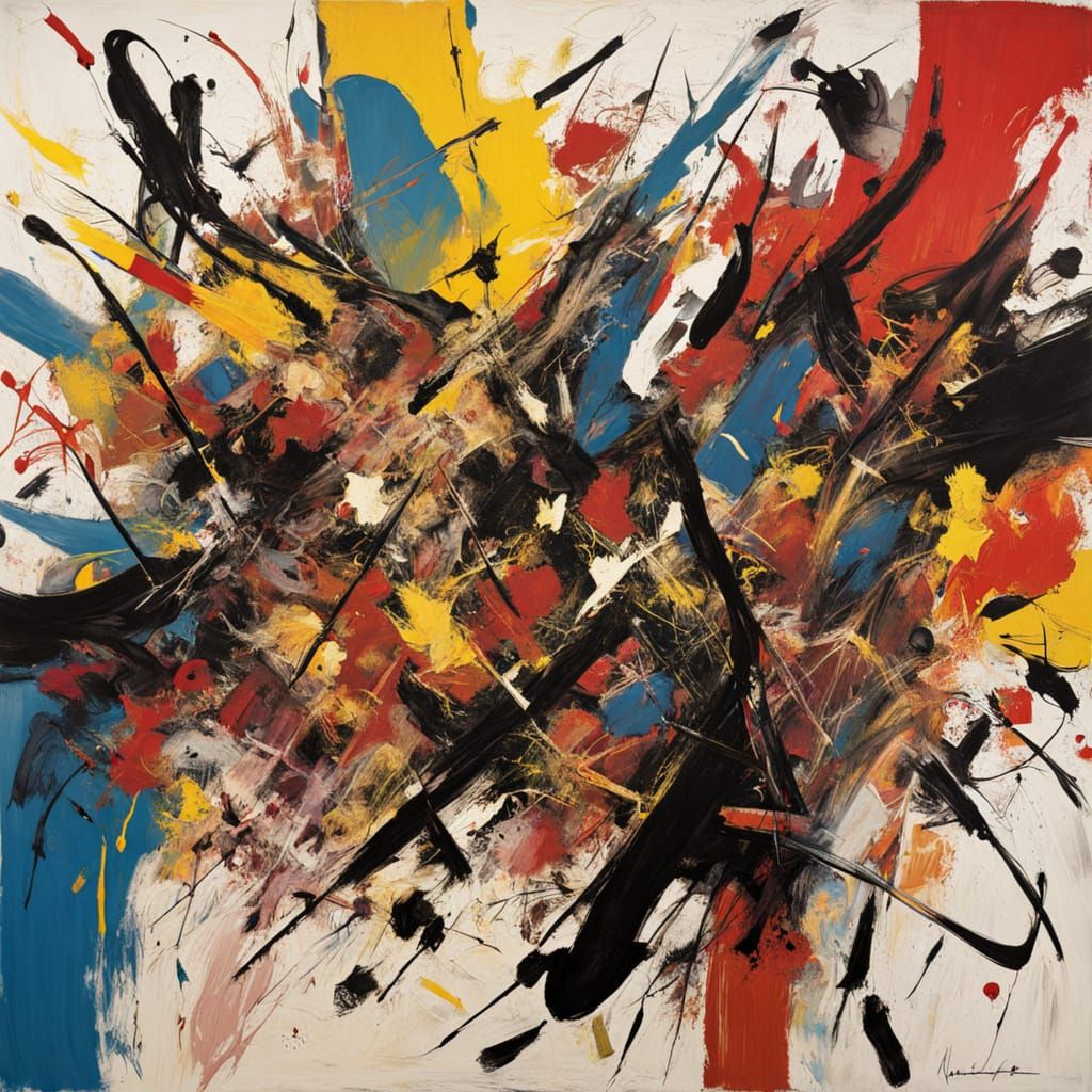 Abstract Expressionist Color Symphony