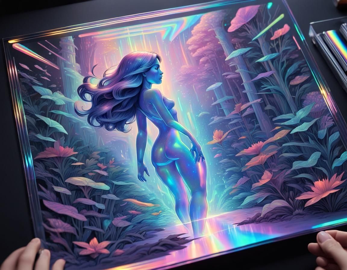 Vibrant Holographic Illustration