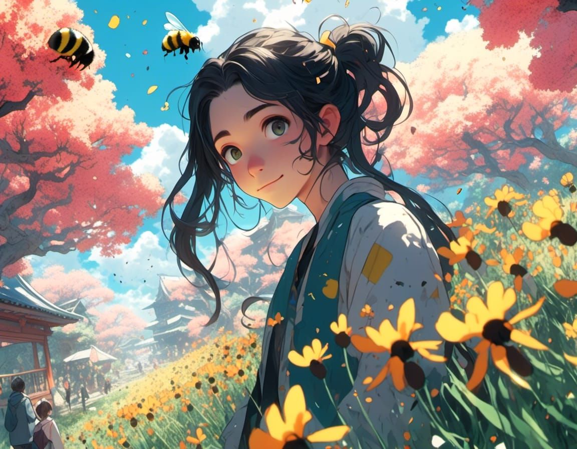 Buzzing in the flowers 1 🐝