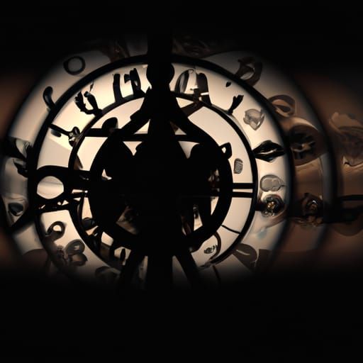 Abstract and Dark Grandfather Clock