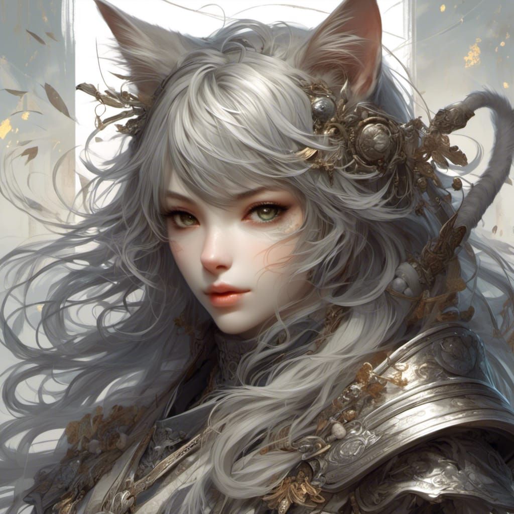 Ninja Cat Anthropomorphic Anime Art