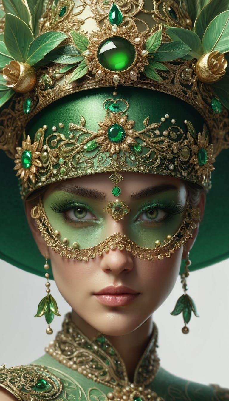 Elegant Eyeshade Hat with Whimsical Decorations