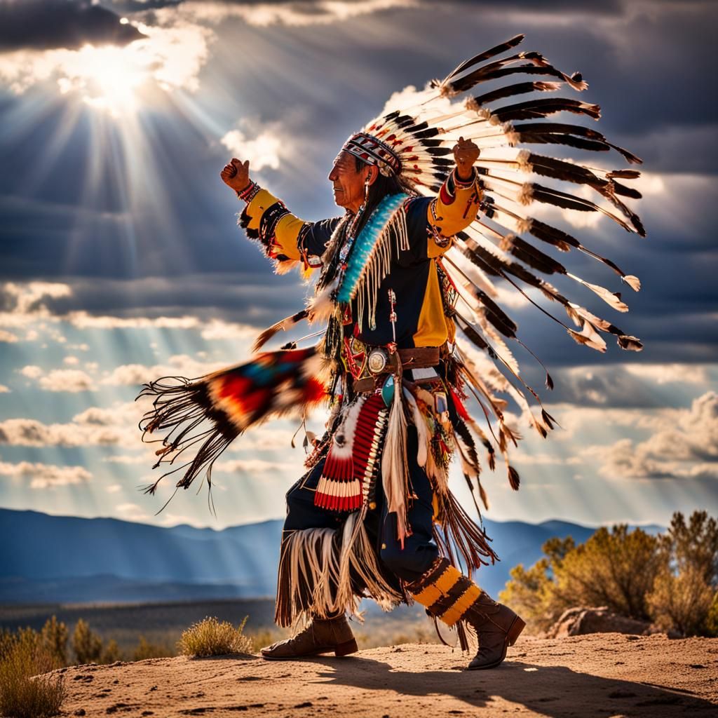 Native American Shaman's Pow Wow Dance