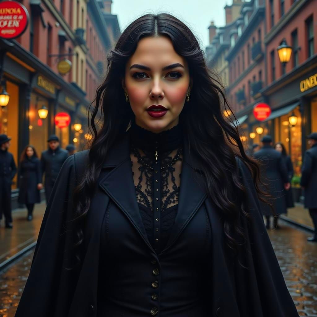 Victorian Vampire Portrait in Gothic Style