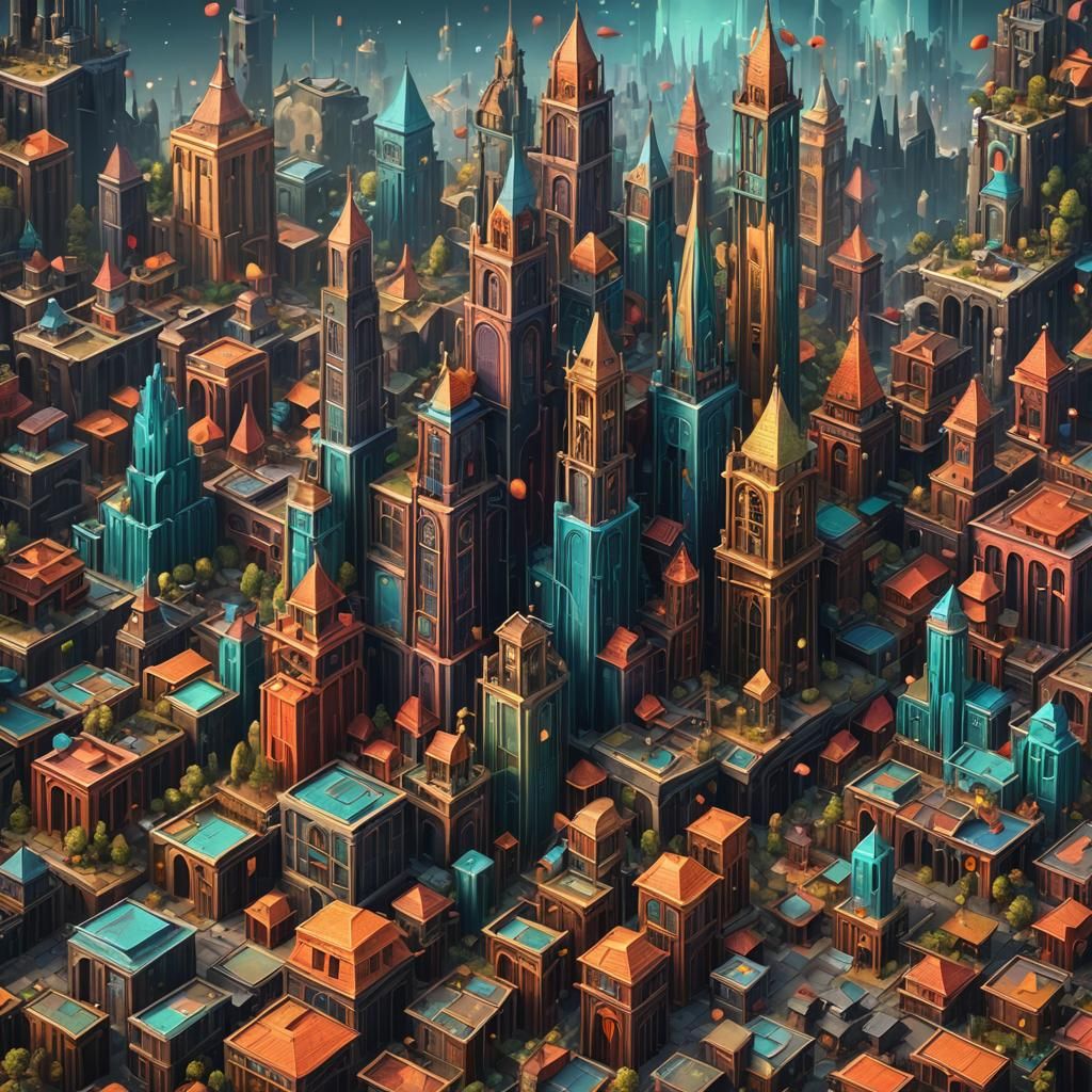 Funky Stock Market Chart: Detailed Digital Painting