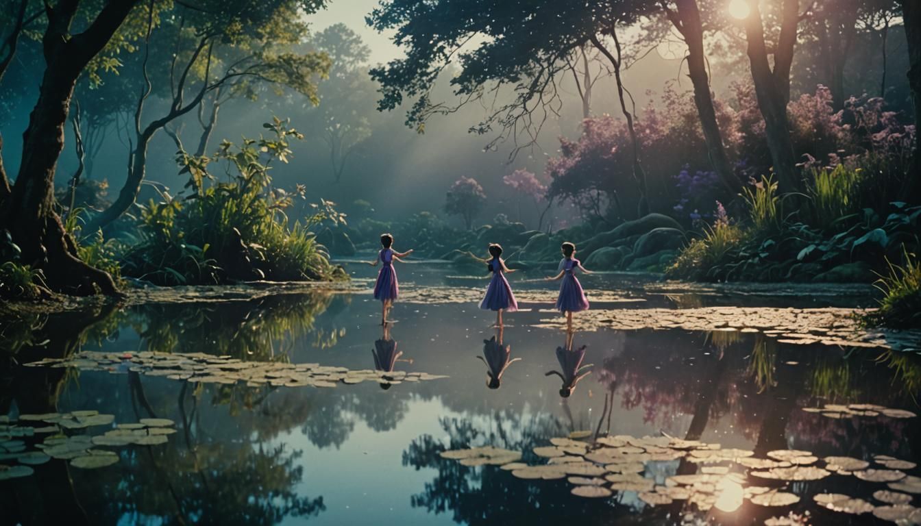 Water Elves Dance in Magical Pond: Film Still