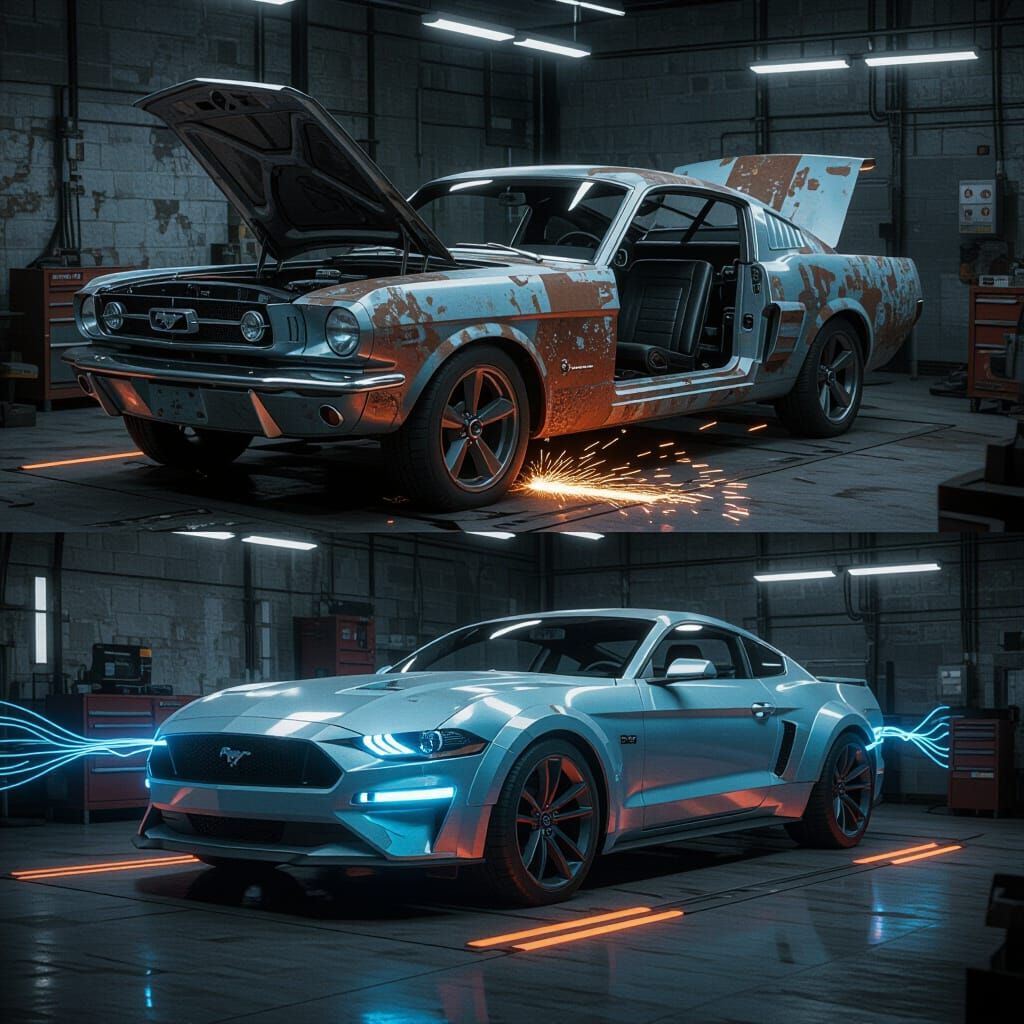 Cinematic AI Restoration of a Ford Mustang