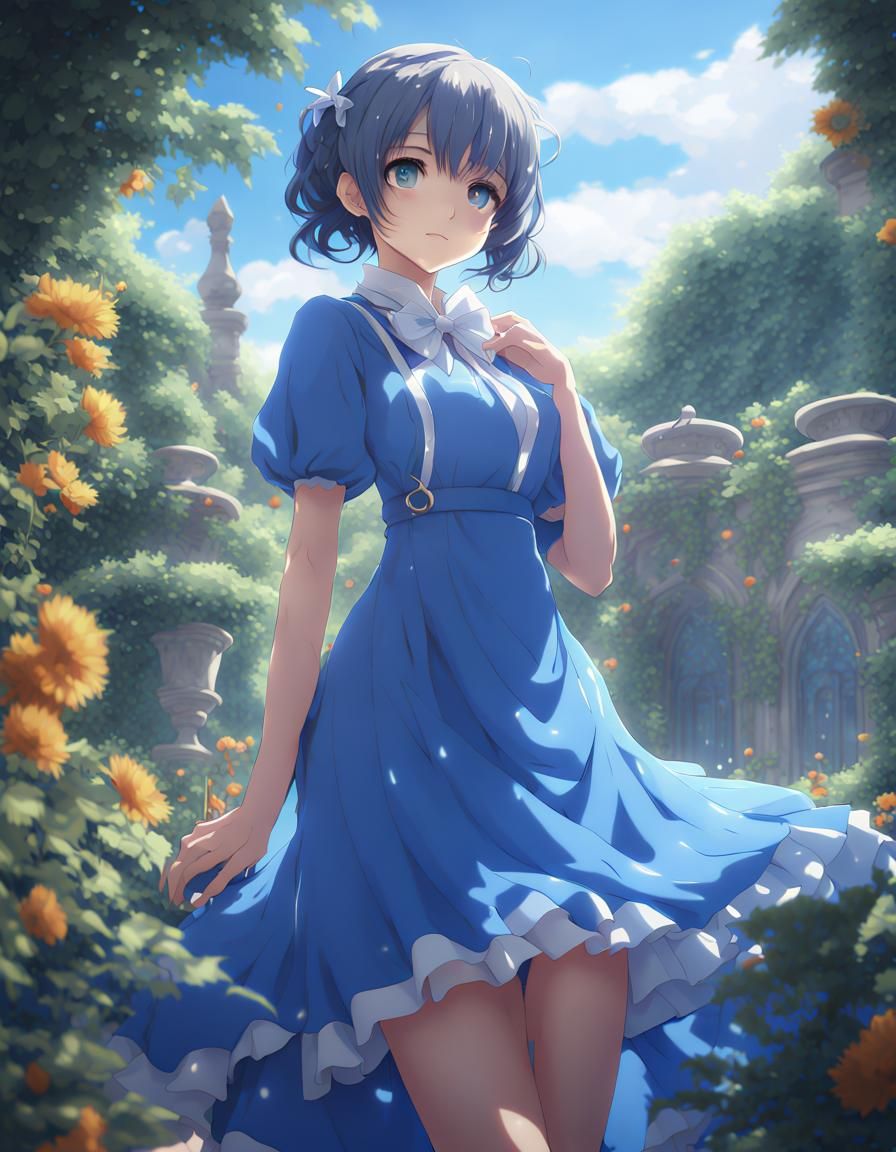 Girl in hidden garden