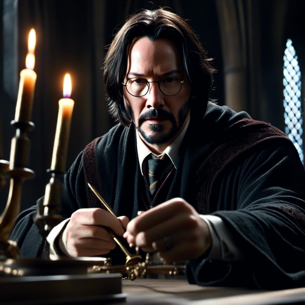 Keanu Reeves as Harry Potter in Hyperrealism