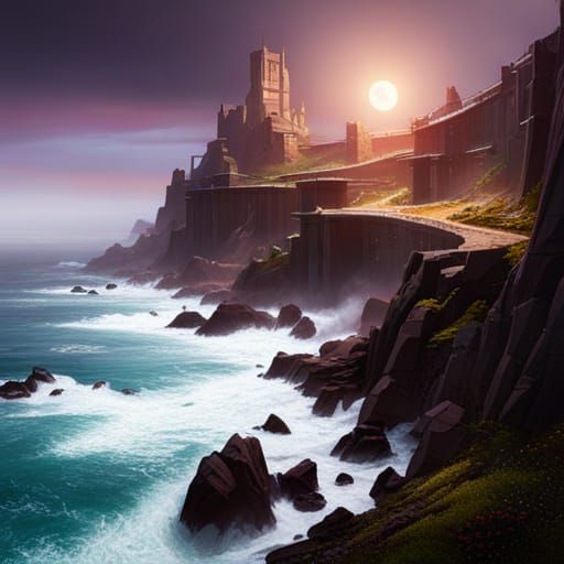 Dark Fantasy Coastline Fort in Unreal Engine