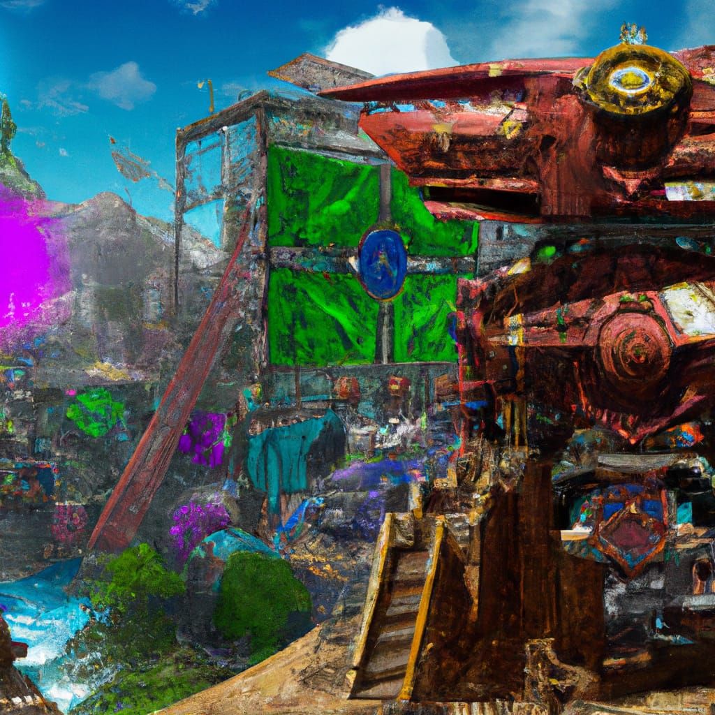 Power Ranger in Detailed Matte Painting Style