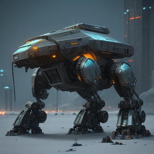 Futuristic Sci-Fi Object with Intricate Mech Details