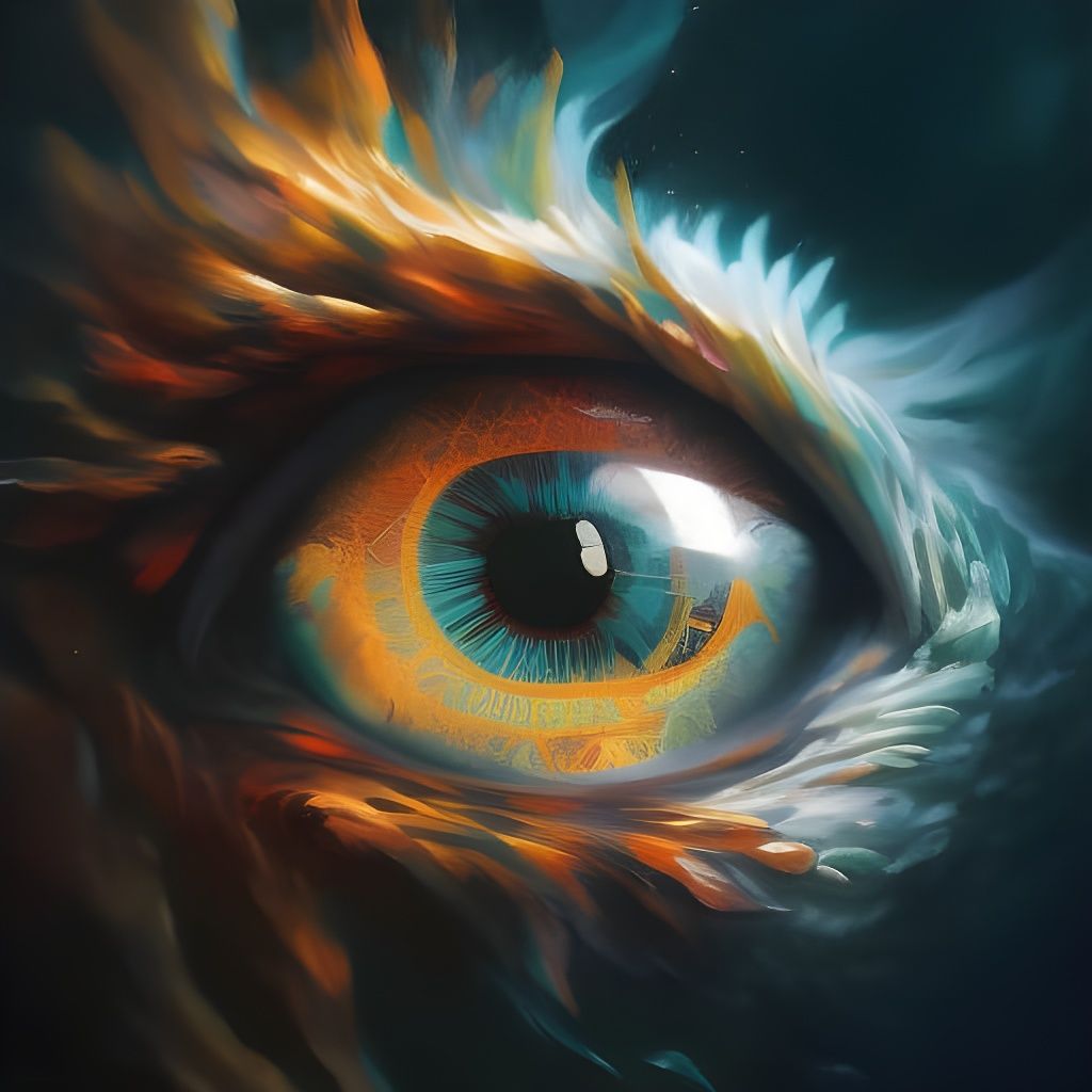 Egyptian Eye Symbol in Graffiti Art Style