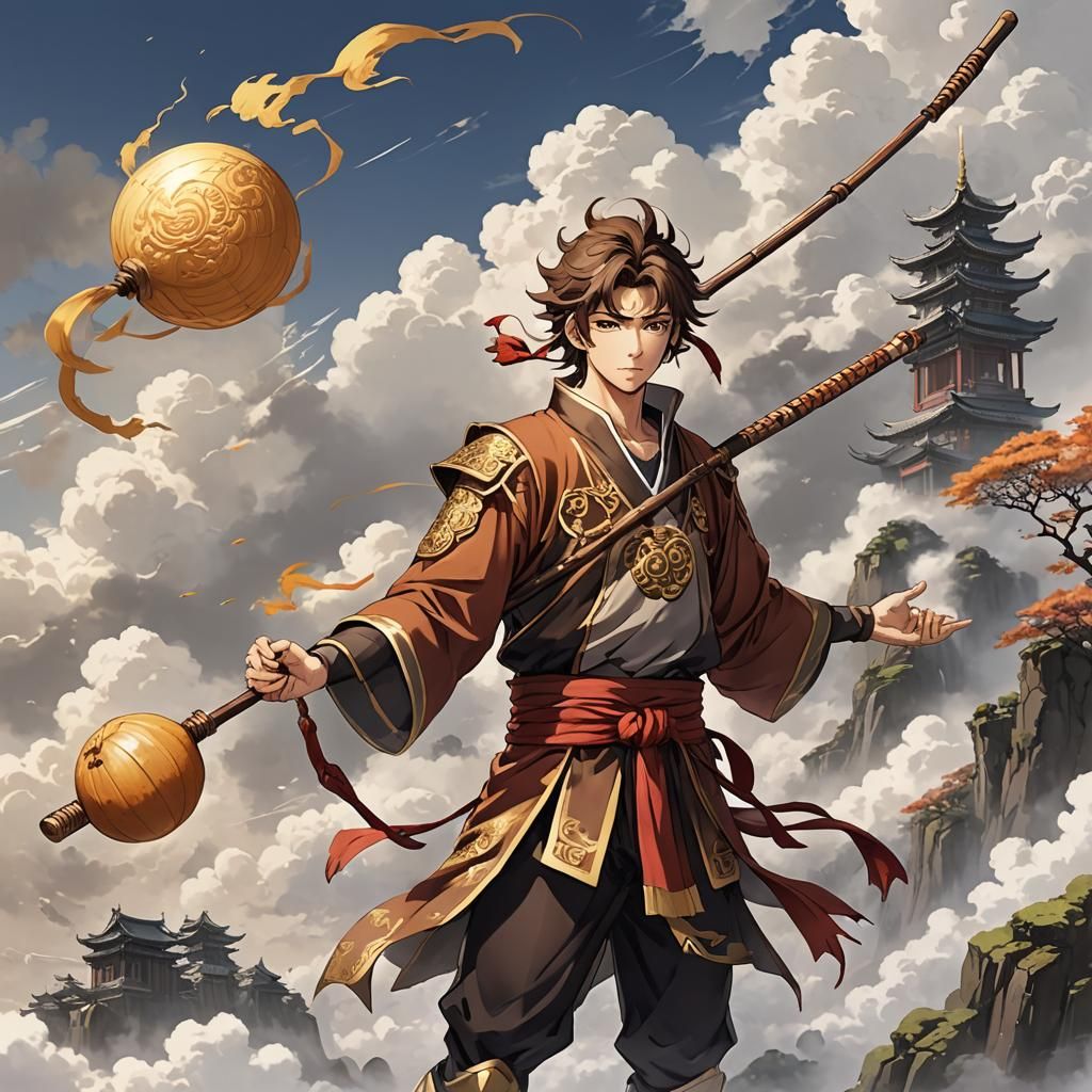 Anime Style High School God on Cloud