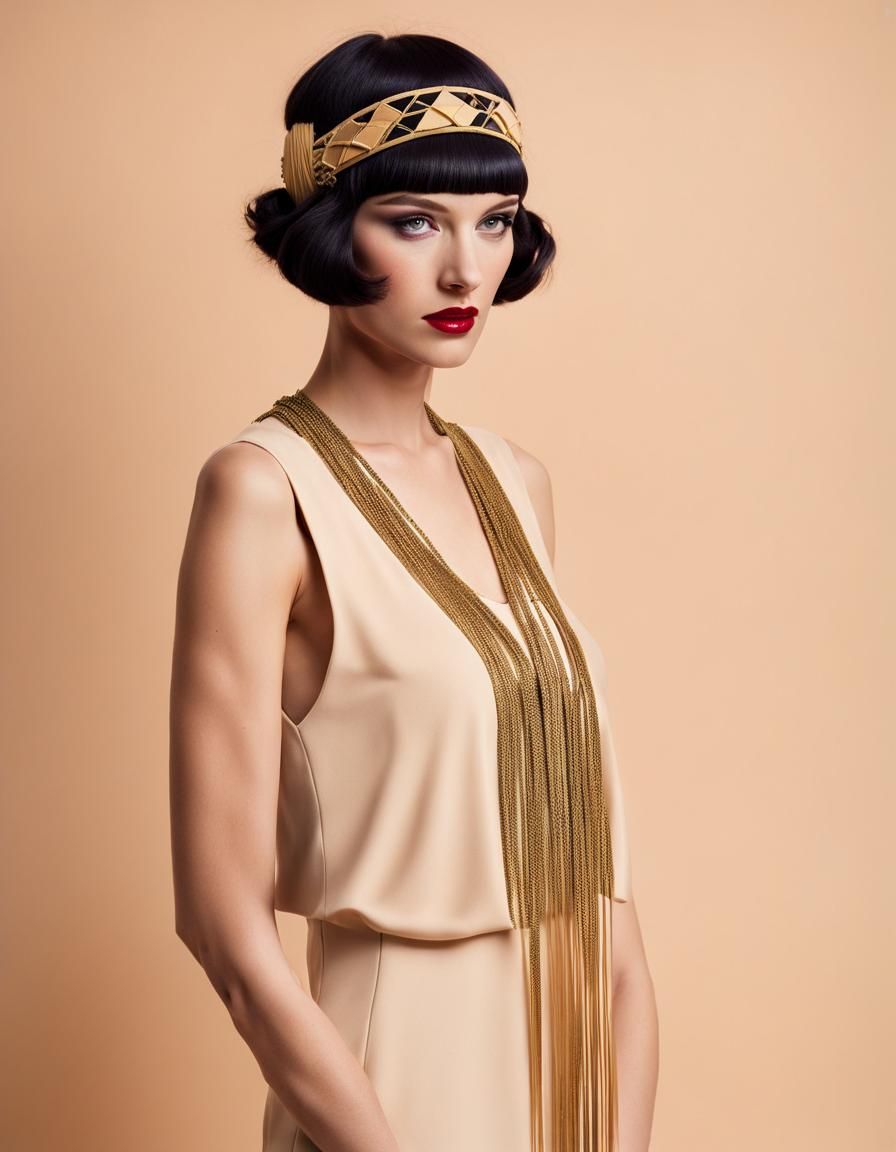 Non-Binary Model in Flapper Fashion