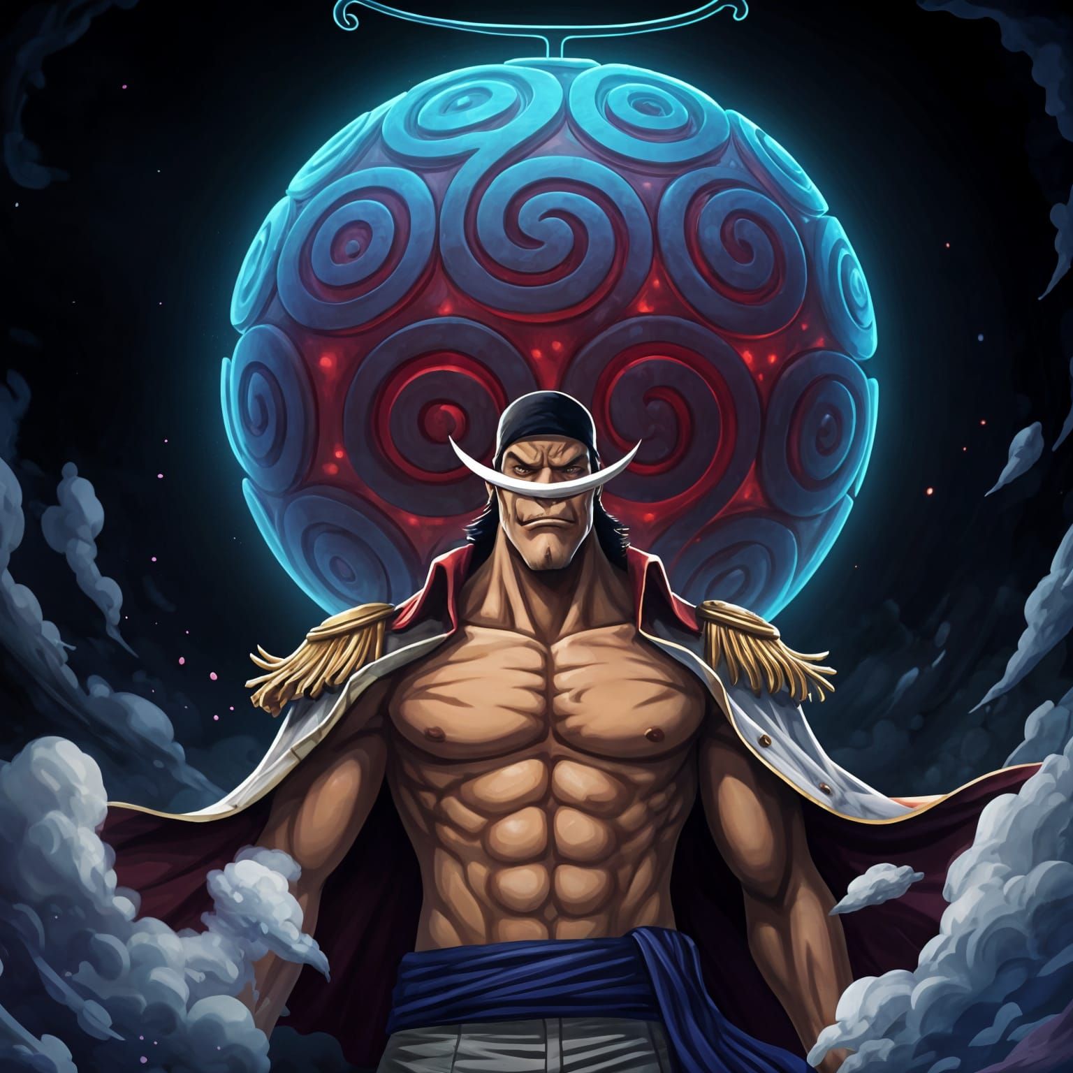 Legendary Pirate Whitebeard Dominates the Sky with His Devil...