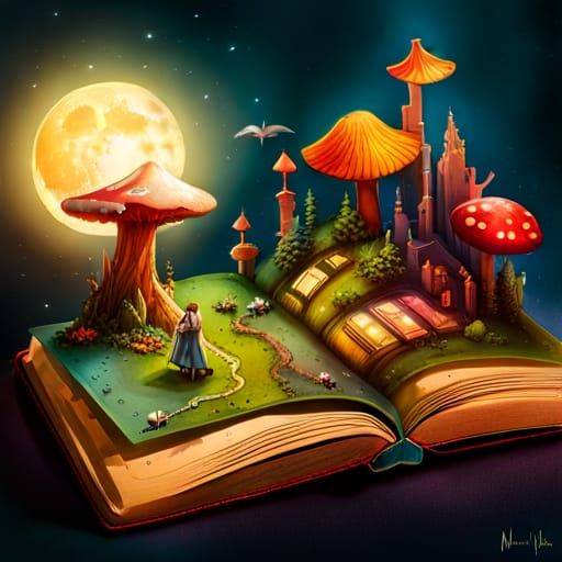 Miniature Fairy Wonderland Inside a Book