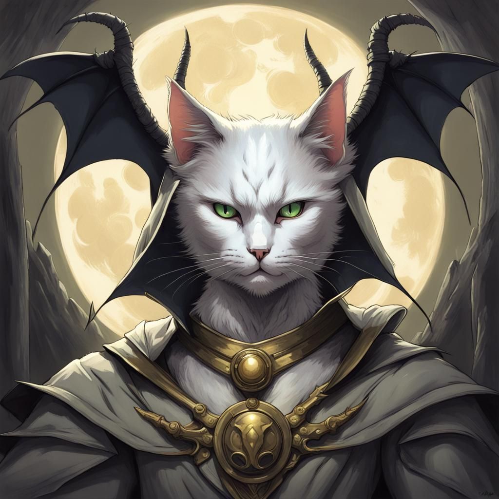 Artemis from Sailor Moon as a Demon