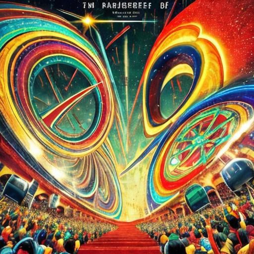 Psychedelic Render of Alphabets, Symbols, and Runes