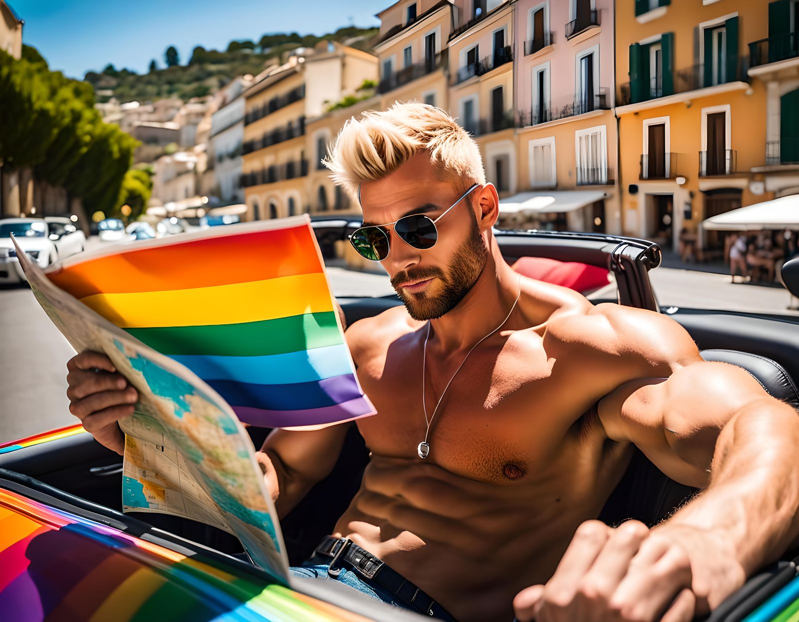 Rainbow Convertible on the Côte d'Azur