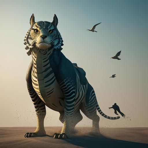 Egyptian Animal United: 3D Digital Art
