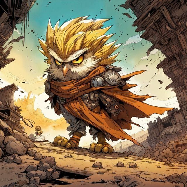 Super Saiyan Owl in DBZ Style