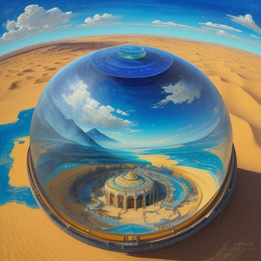 Desert Bloom Under Glass, in the Dunes