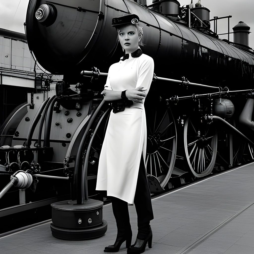 Steampunk Lady with Engine