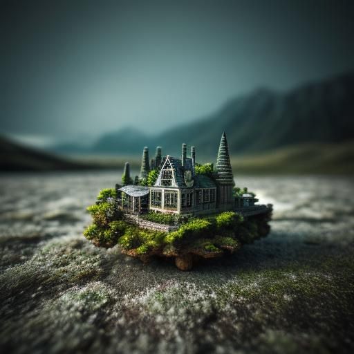 Hyperrealistic Miniature Worlds with Tiny Creatures