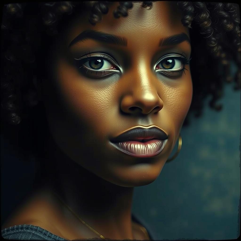 Close-Up Portrait of a Woman