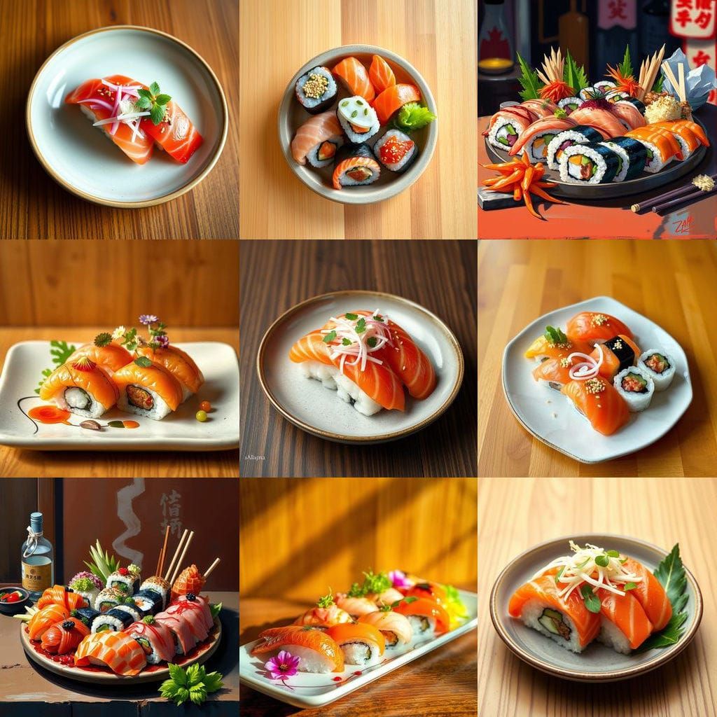 Sushi in Vibrant Colors