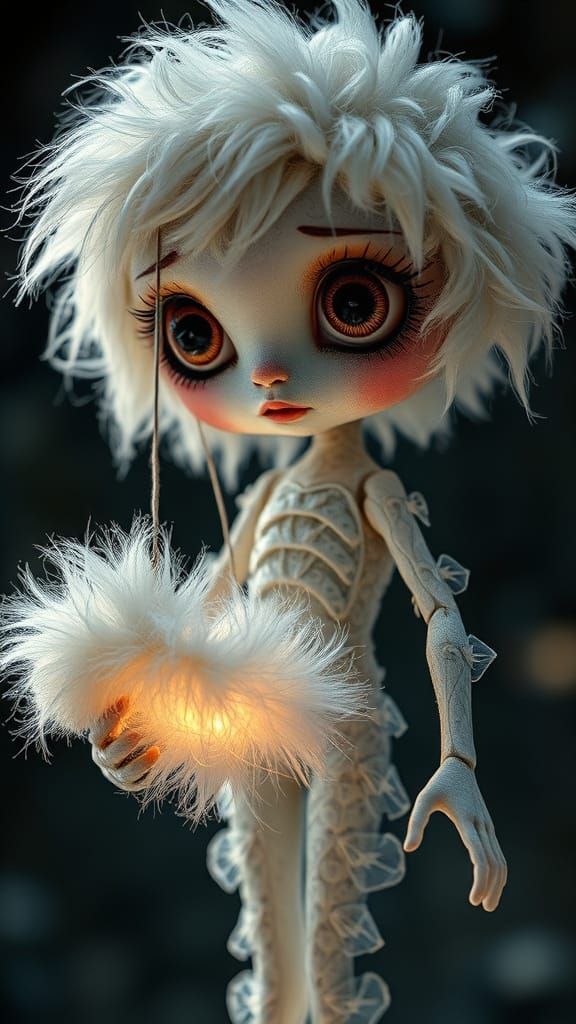 Enchanted Doll in Whimsical Wonderland