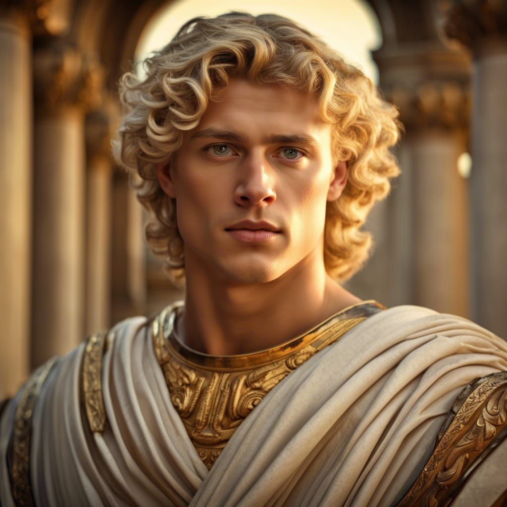 Apollo's Son in an Ancient Roman Temple